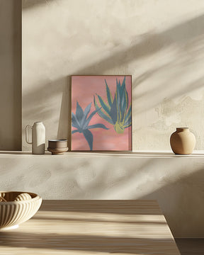 Pink Coral Cacti Poster