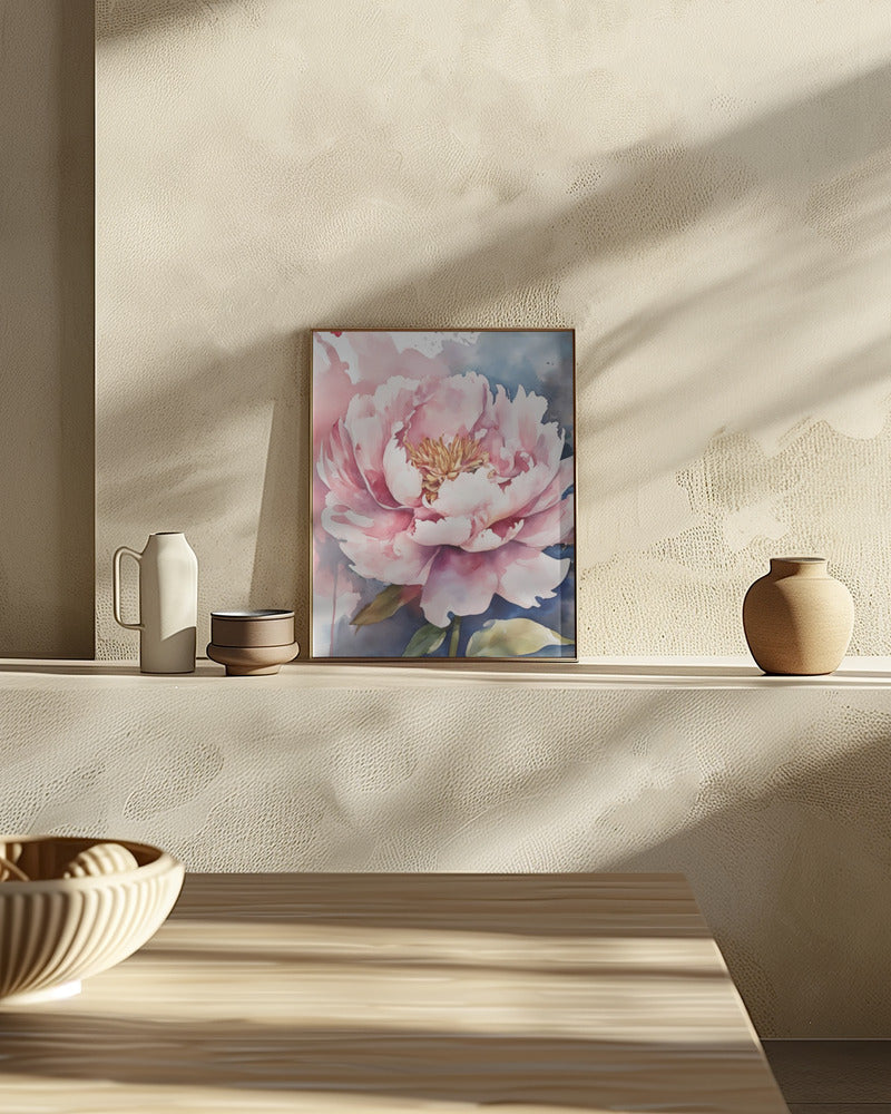 Blooming Peony Poster