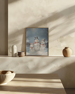 Snowman Family Poster