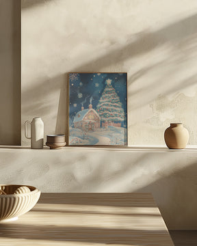 Snow Christmas Town Poster