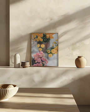 Chrysanthemum Blooms | Autumn Floral Still Life Poster