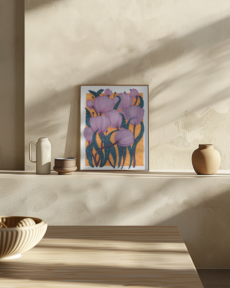 Purple Tulips Poster