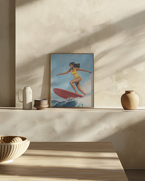 Surfing Girl Poster