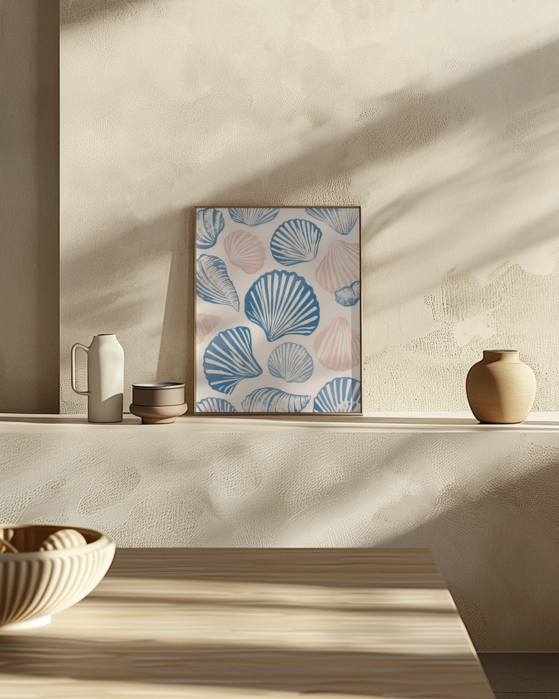 Seashell Pattern Poster