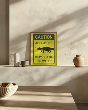 Caution   Alligators Poster