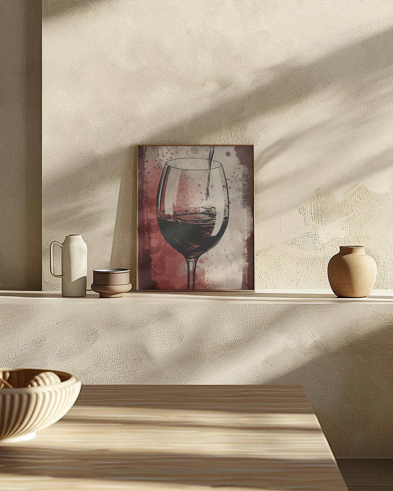 Red Red Wine No 5 Poster