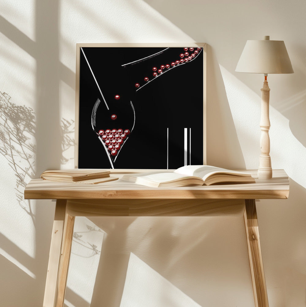 Straw ..Fork..and Marble Poster