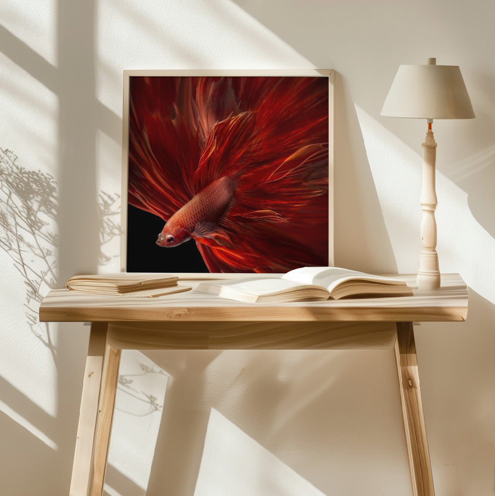 Red Fire Bettafish Poster