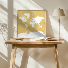 Andrew world map silhouette Poster