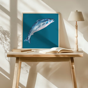 Leaping Salmon Poster