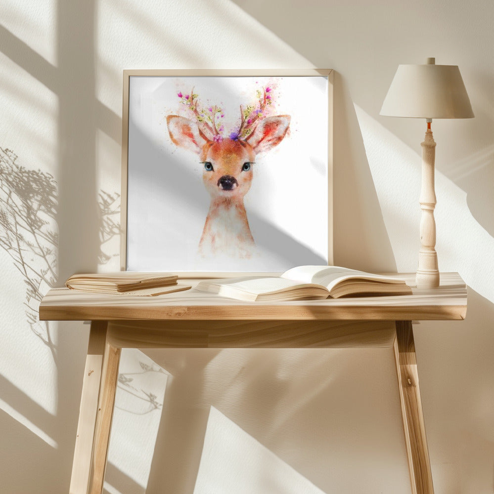 Baby Deer Poster
