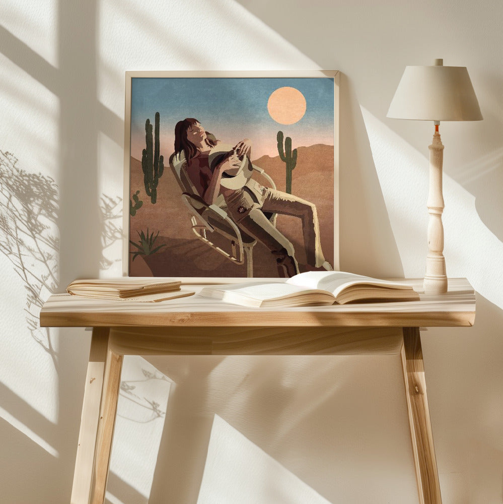 Batıda Dinlenen Kız Poster