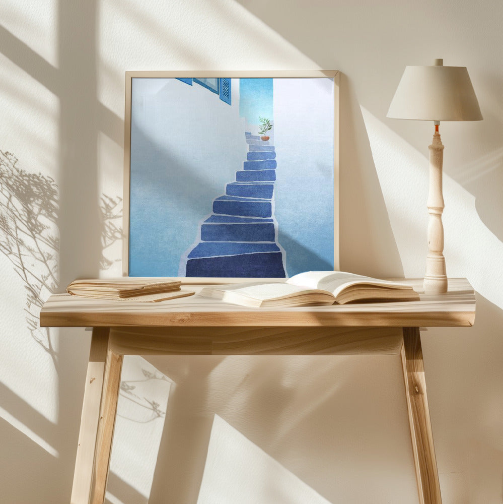 Greece Stairs Poster