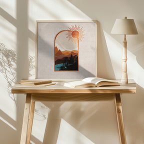 Window Desert Day and Sun Poster