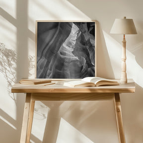 MONOCHROME ANTELOPE CANYON Daylight Poster