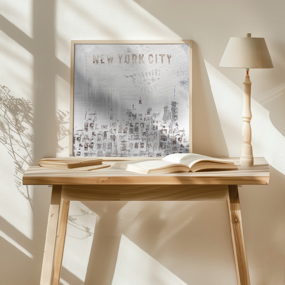 MODERN ART New York City Skylines | shabby chic Poster