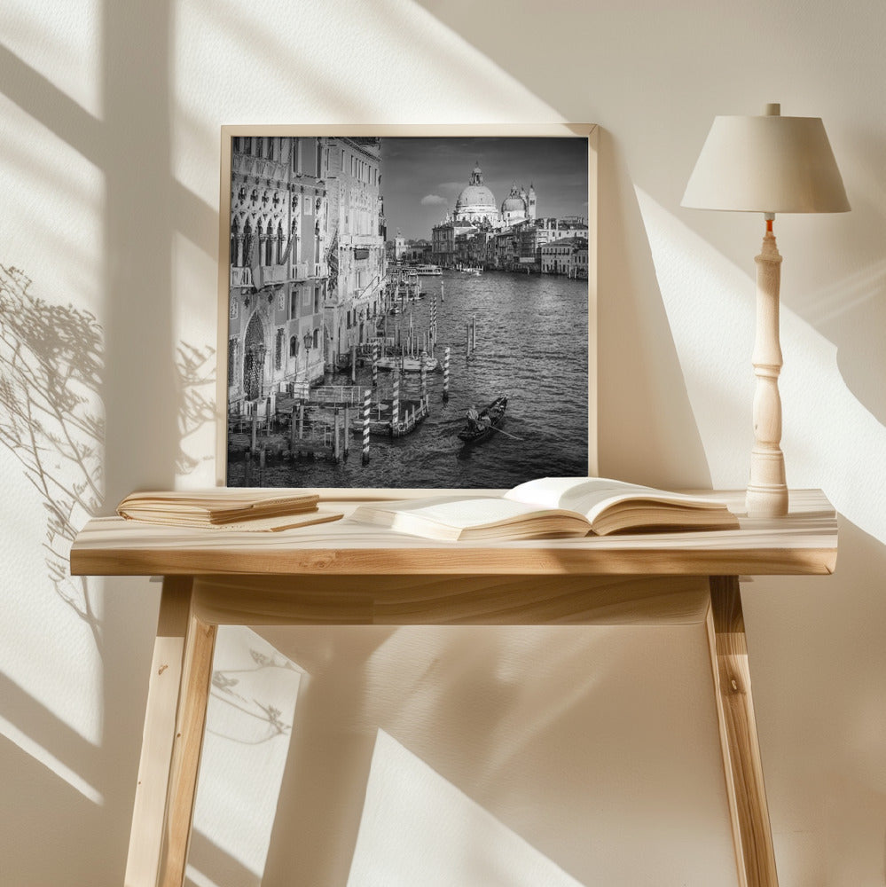 VENICE Canal Grande &amp; Santa Maria della Salute - monochrome Poster