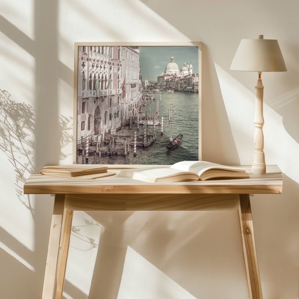 VENICE Canal Grande with Santa Maria della Salute | urban vintage style Poster