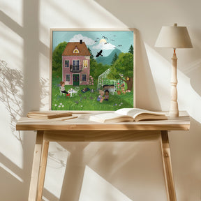 Summerday in the garden Poster