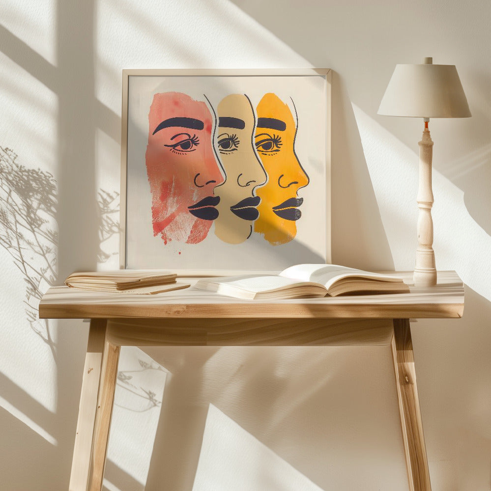 Three Faces Poster