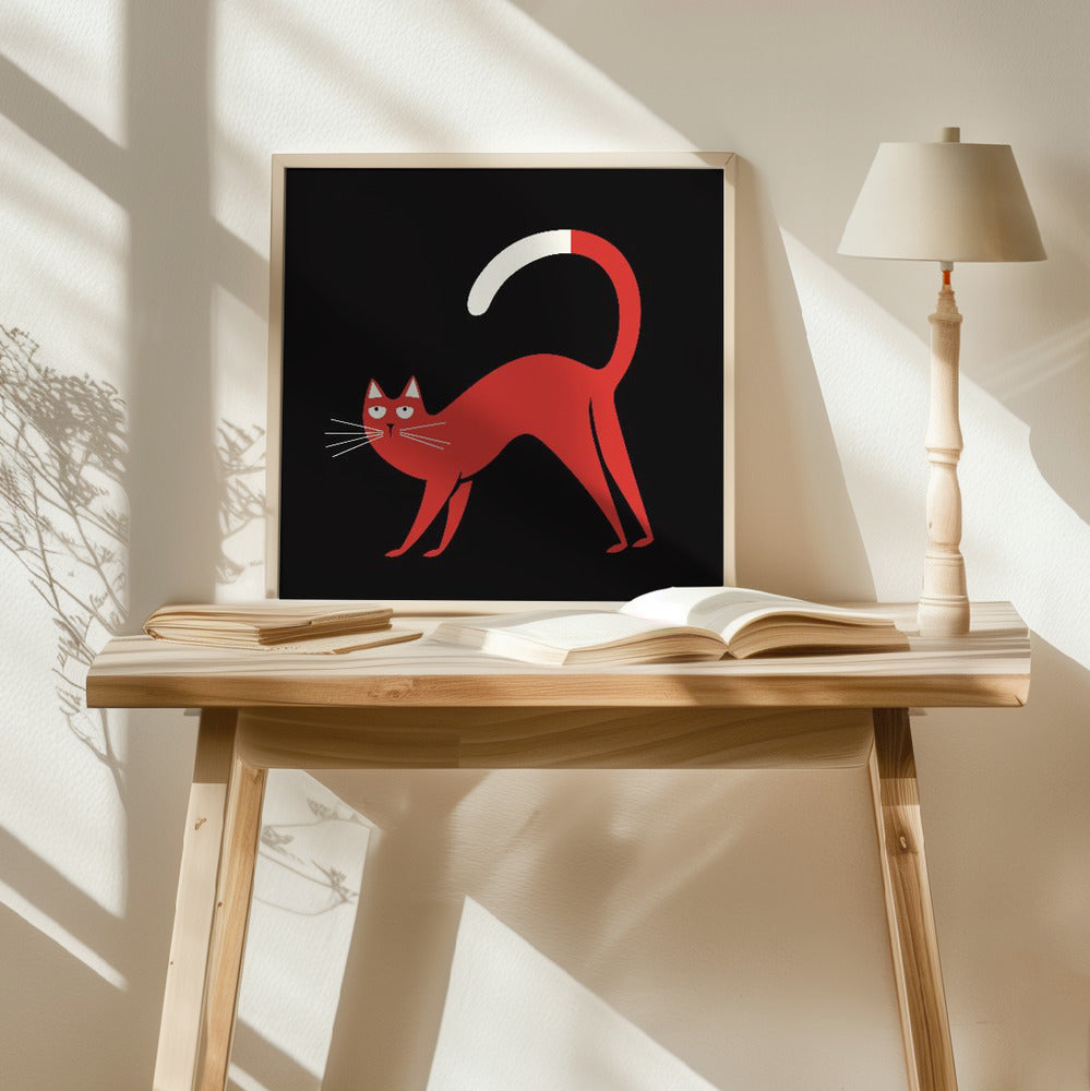 Red Cat Poster