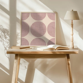 Modern Mauve Retro Spheres-Mid Century Modern Poster