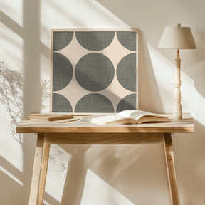 Modern Taupe Retro Spheres-Mid Century Modern Poster