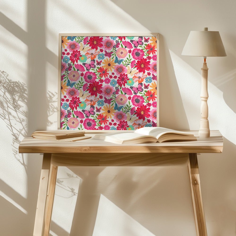 Bright floral Poster