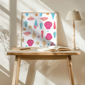 Seashell Pattern Poster