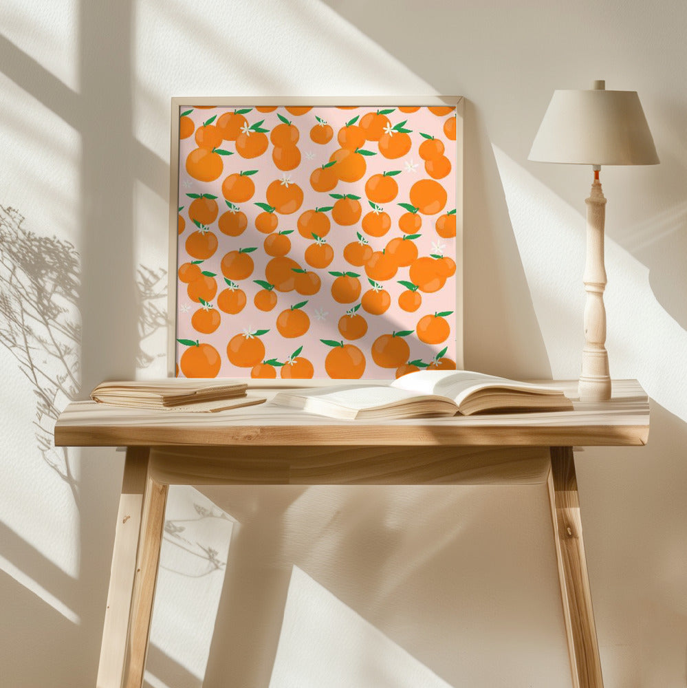 Oranges Pattern Poster