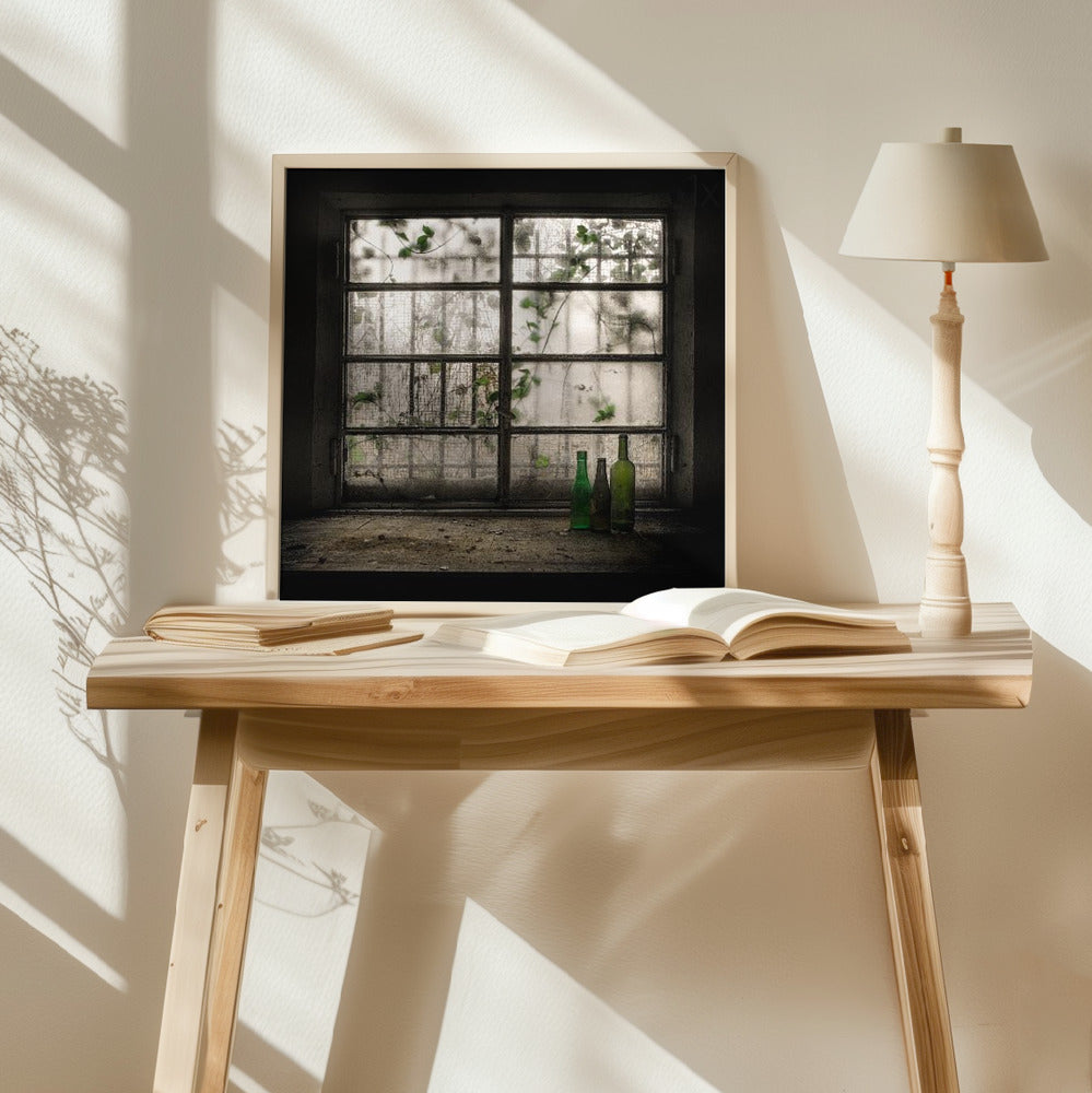 Still-Life with glass bottle Poster