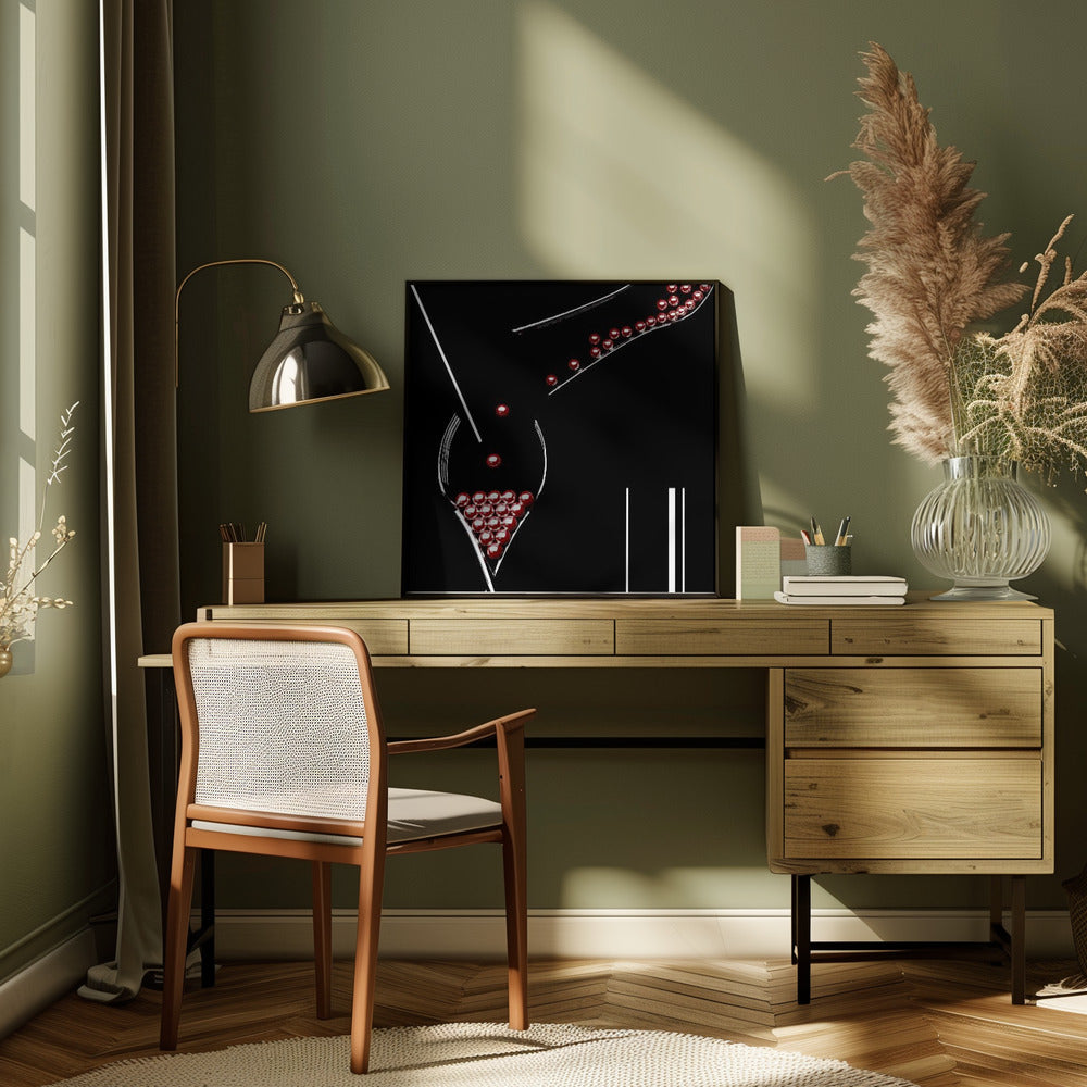 Straw ..Fork..and Marble Poster