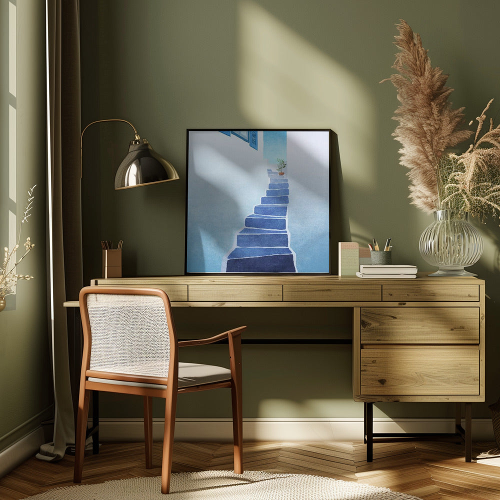 Greece Stairs Poster