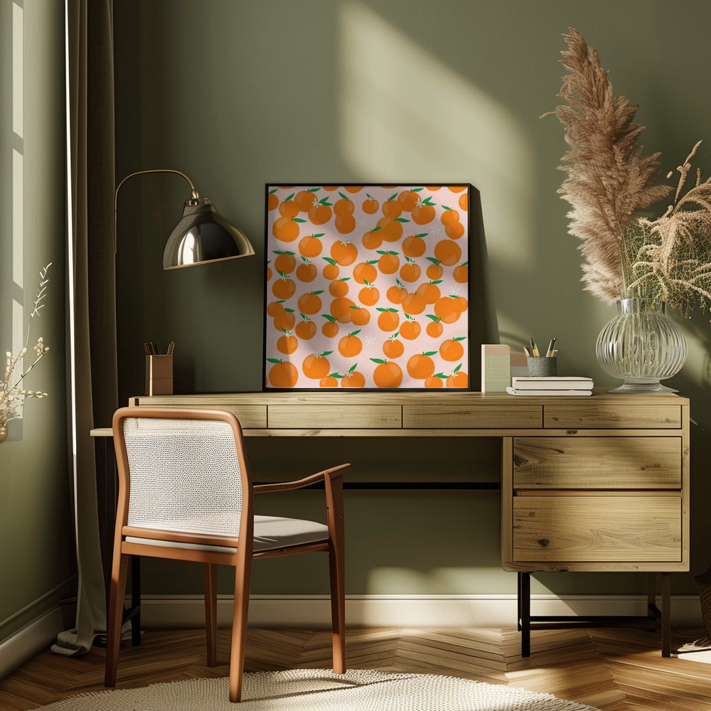 Oranges Pattern Poster