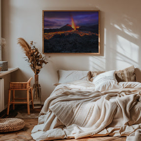 Fire at blue hour! Poster