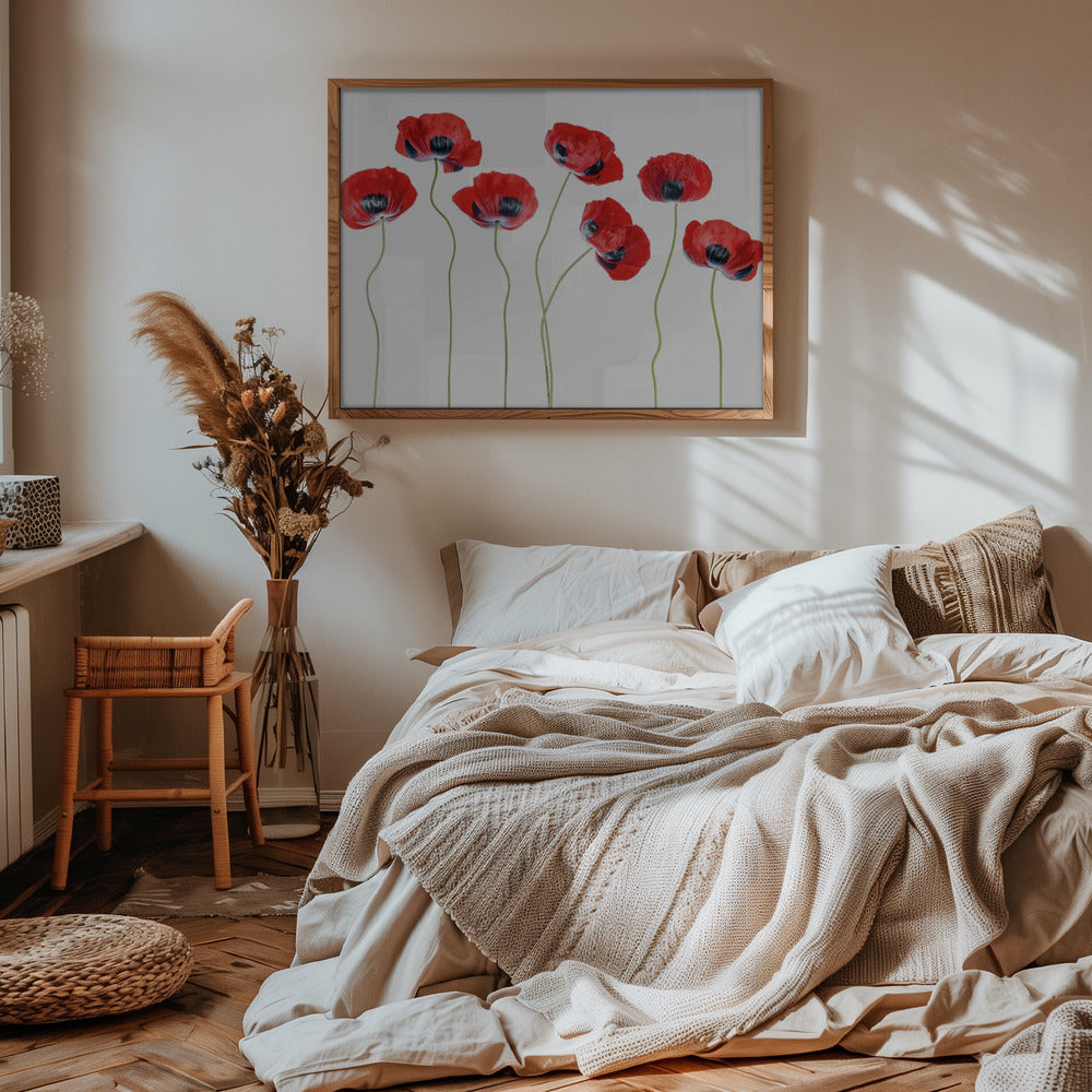 Ladybird Poppies Poster