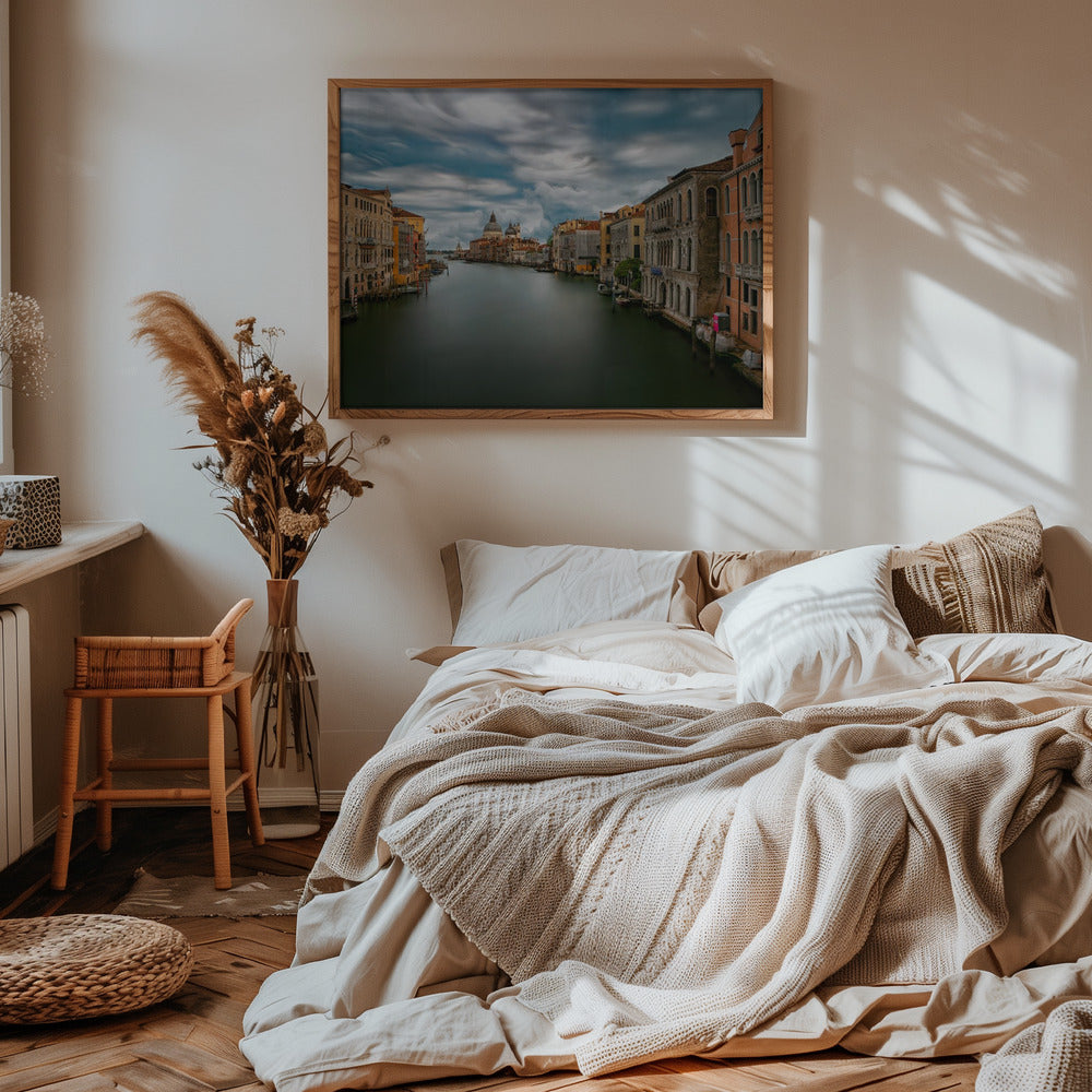 Stormy weather on the Grand Canal Poster