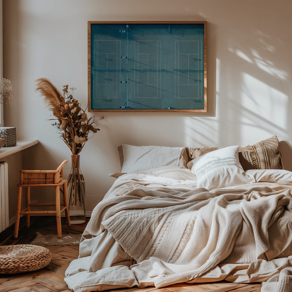 Tennis Court Geen 1 Poster