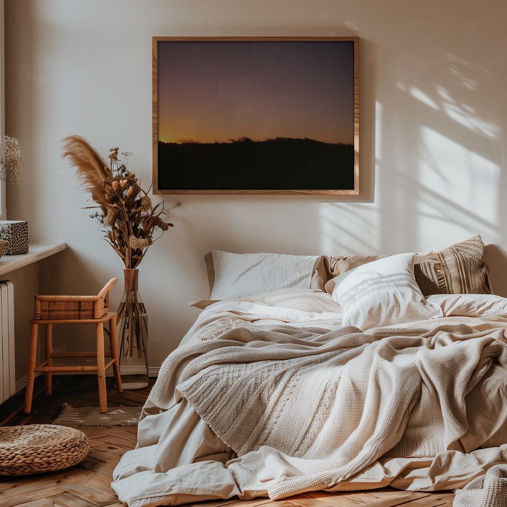 Dune Grass Sunset Horizontal Poster