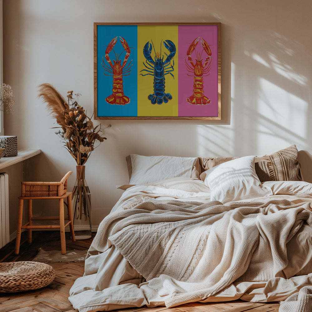 Lobster Langoustines Pop Art Poster