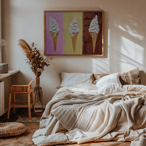 Ice Creams On Neapolitan Poster