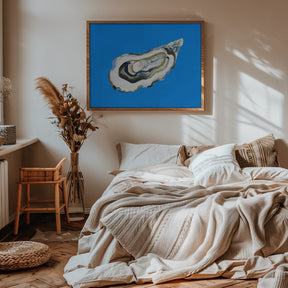 Oyster By the Sea Blue Poster