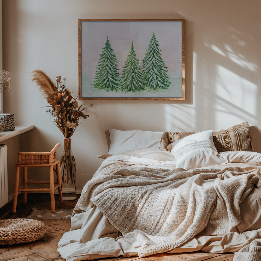 The snowy trees Poster