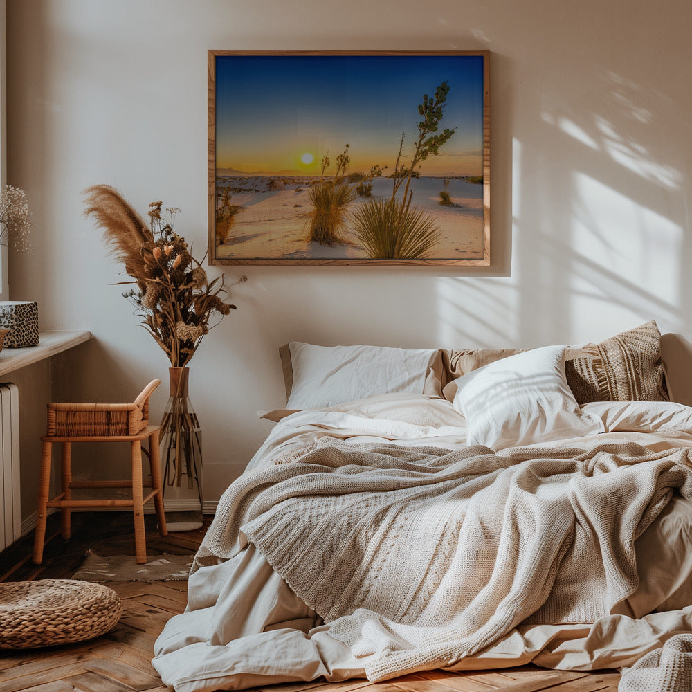 White Sands Sunset Poster