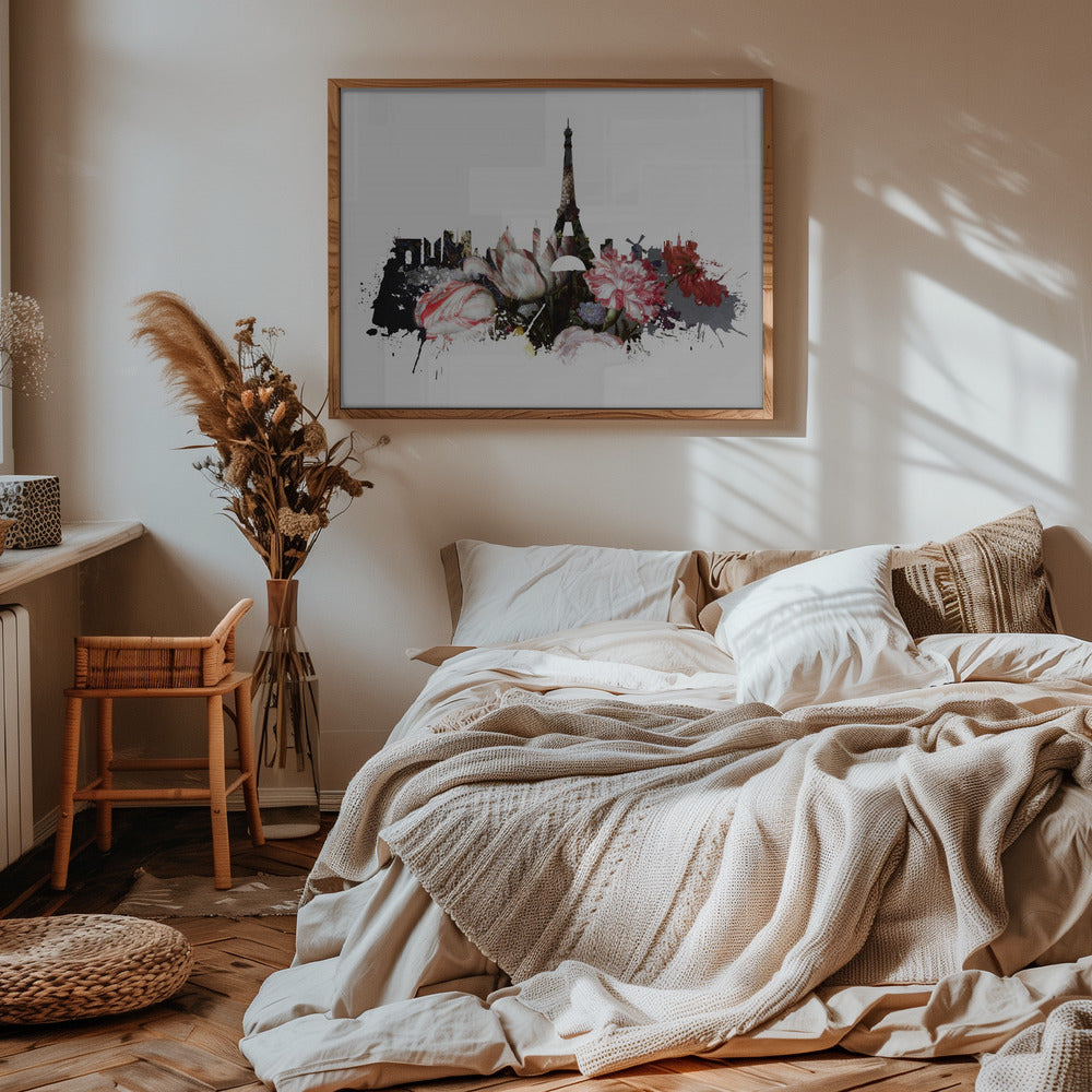 Paris France Skyline Sport Art (3) Poster