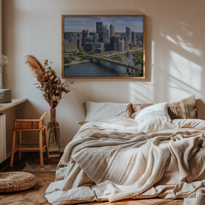 Fort Pitt Bridge with Downtown Pittsburgh Poster