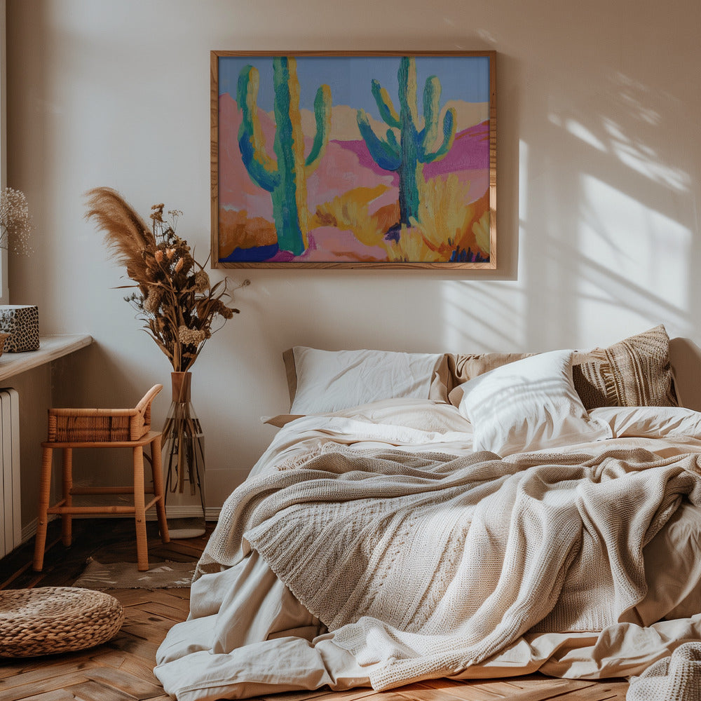 Colorful Cactus Poster