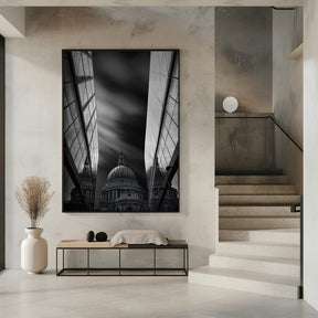 The St Paul's Cathedral in Reflection Poster