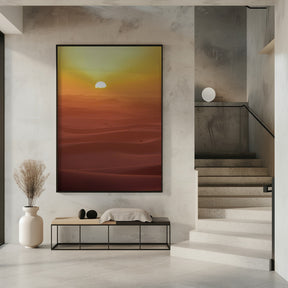 Sunset over Dunes Poster