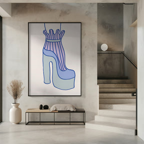 Blue Heel Poster